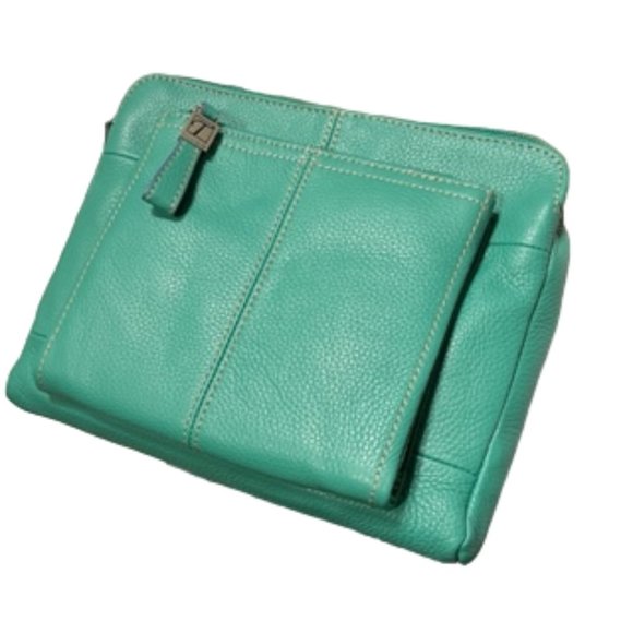 TIGNANELLO Green Leather Crossbody Bag NWT - Picture 13 of 15